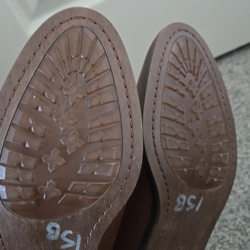 Sam Edelman Brown Leather Slip On Ankle Boots Size 7.5 - Picture 8 of 11